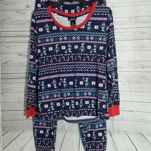 🌻JOE BOXER Navy Holiday Pajama Set Boys L